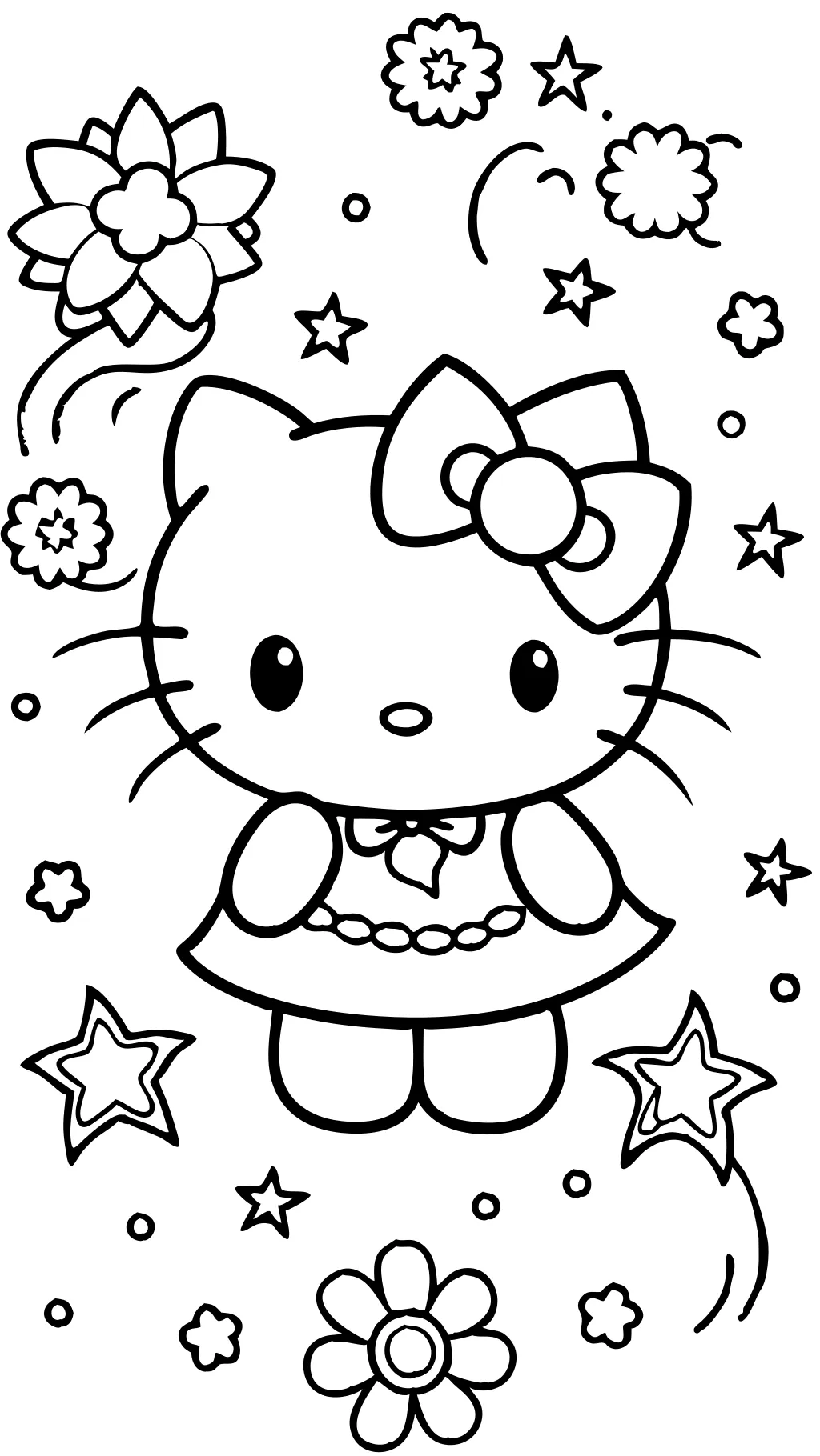 página para colorear de hello kitty gratis